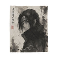 Itachi Uchiha Anime Ink Wash Plush Blanket